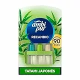 Ambi Pur 3Volution Recambio De Ambientador Eléctrico Tatami Japonés, 3 Aromas Que Alternan Para Eliminar Olores, El embalaje puede variar