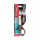 Maped - Tijeras de Oficina - Advanced Gel Simétrica 17 cm - Tijeras con Cuchillas Moldeadas - Hojas y Remaches de Acero Inoxidable - Anillas Ergonómicas - Punta Afilada