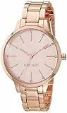 Nine West Reloj de Pulsera para Mujer, NW/2098, Oro Rosa