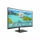 Philips 241E1SC Monitor 24 Pulgadas FHD Curvo, 75Hz, VA, 4 ms GtG (1920x1080, 1x HDMI), Negro