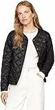 Tommy Hilfiger Cazadora Acolchada Mujer Down Quilted Collarless con Botones, Negro (Black), M