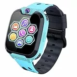 Reloj Inteligente Niño con Mp3 Musica - 7 Juegos Smartwatch Niños, Reloj Inteligente Niña, Relojes Smart Realiza Llamadas Mensajes de Voz Reloj de Cámara Alarma, Niños de 3 a 12 Años (W/ 1G SD Card)