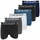 Nakloe - 6 Piezas - Calzoncillos Hombre Boxer - Calzoncillos Hombre - Boxer Hombre - Boxer Hombre Pack - Boxers para Hombres - Calzoncillos Boxer (FR/ES, Letras, XL, XXL, Regular, Regular, Franjas)