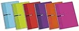Enri 100430064 - Pack de 5 cuadernos espiral, tapa dura, Fº