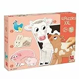 Diset Goula - Puzle XXL Mamás y bebés, Encajable de cartón con Piezas Grandes a Partir de 2 años