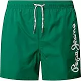 Pepe Jeans Logo Swimshort Pantalones Cortos, Verde (Verde Moro), S para Hombre