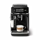 Philips Serie 2200 Cafetera Superautomática - Sistema de Leche LatteGo, 3 Variedades de Café, Pantalla Táctil Intuitiva, Negro Brillo (EP2231/40) [Clase de eficiencia energética A]