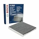 Bosch R2543 Filtro de Habitáculo de Carbón Activo - Filtro de Repuesto Contra Olores Desagradables, Polen y Polvo, Para un Aire más Limpio en el Vehículo