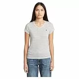 G-STAR Eyben Slim V-Neck Top 2.0 Camiseta, Plein Air Highlight Stripe D24533-d244-h375, M Mujeres