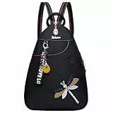 Eshow Mochila Bolso Bandolera para Mujeres y Chicas de Tela Nylon con Puerto de USB Viaje Casual Escolares