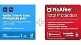 Adobe Creative Cloud 1TB & McAfee Total Protection 2025 | 6 Dispositivos |1 Año | Descarga Digital | 2025 | 2025 | Código de activación enviado por email