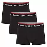 Reebok Hombres Bóxers Deportivos Negro Paquete de 3 Medio