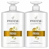 Pantene Pro-V Repara Y Protege Champú 2x1000ML, Dispensador, Pelo Seco Y Dañado. Limpia Y Protege Los Enlaces Capilares. Sin Siliconas. Active Nutri-Ple