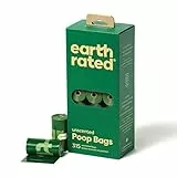 Earth Rated Bolsas para heces de perro, antifugas y extragruesas, aptas para cualquier tamaño, Rollos de recarga, sin aroma, 315 unidades