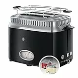 Russell Hobbs Tostador 2 Ranuras, Color, 1300 W, Acero Inoxidable, Negro, Ref. 21681-56
