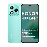 HONOR 400 Lite 5G - Smartphone de 8GB+256GB, Dual SIM NFC, 108MP con Botón con IA, 6.7'', Pantalla AMOLED con protección de la Vista, Batería de 5230mAh, IP65&SGS, MagicOS 9.0, Marrs Green
