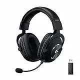 Logitech G PRO X LIGHTSPEED Auriculares inalámbricos para gaming con tecnología de filtro Blue VO!CE, transductores Pro-G de 50mm, DTS Headphone: X 2.0, 20+ horas batería, PC, PS5, PS4, Switch - Negro