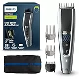 Philips Serie 5000 HC5630/15 - Cortapelos, 28 ajustes de longitud para estilo deseado, 90 min de uso sin cable, incluye 3 peines-guía y funda