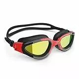 AqtivAqua PDX Gafas Natacion Polarizadas Hombre Gafas Piscina Niño Mujer Niña (Rojo, Polarizadas)