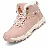 Mishansha Hombre Botas de Invierno Mujer Impermeables Botines de Nieve Deporte Trekking Zapatos rosa, 38 EU