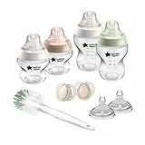 Tommee Tippee Kit de Biberones para Recién Nacidos Closer to Nature, Biberón Anti-Cólicos, Transparente