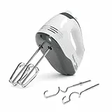 Tristar Batidora manual, 5 Velocidades Ajustables, 200W, Diseño Ergonómico, Accesorios de Acero Inoxidable, Piezas Aptas para Lavavajillas, BPA-Free, Compacta y Fácil de Usar, MX-4203