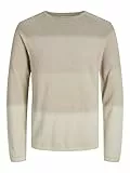 Jack & Jones Jjehill Knit Crew Neck Noos, Suéter Hombre, Oatmeal Detail Gradient, M