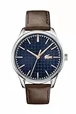 Lacoste Reloj Analógico de Cuarzo para Hombre Colección Vienna con Correa de Cuero Marrón - 2011046