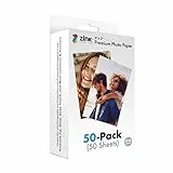 Zink Papel fotográfico instantáneo de 5 x 7,6 cm (50 unidades) compatible con cámaras y impresoras Polaroid Snap, Snap Touch, Zip y Mint, Color Blanco