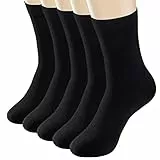 MOSOTECH 5 Pares Calcetines Hombre y Mujer, Unisex Vestir de Algodón - Transpirables y Cómodos, Talla Única 37-44