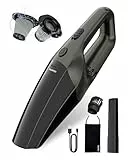 TANYO Aspirador de Mano, Potente 14000Pa Aspiradora de Coche sin Cable con Lavable Filtro Heap, Recargable Mini Aspiradora de Mano Kit Limpieza Coche para Pelo De Mascotas, Coche, Hogar