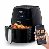 Ufesa AF5000 Phantom Freidora de Aire sin Aceite con WIFI,5L, Control Táctil Digital,8 Programas,1500W,APP con Recetario,Temperatura y Tiempo Regulable,Cubeta y Bandeja Anti-Adherentes, Negro