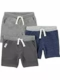 Simple Joys by Carter's Multi-Pack Knit Shorts Pantalones Cortos, Azul Marino Mezcla/Carbón Mezcla/Gris, 2 años 3 para Bebés