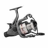 Mitchell MX2 - Carrete de Pesca de Carpa, Carrete de Calidad Estilo Baitrunner con Carrete y Mango de Metal, rodamientos de Bolas de Acero Inoxidable 3+1, Carrete de Repuesto, Gris, 6500