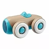 Chicco Car Eco+, Coche de Juguete para Bebés y Niños, Sin Pintura, Plástico Reciclado y Bioplástico, Diseño Vintage, Desarrolla la Coordinación Ócular-Manual, Juguetes para Niños de 1 a 3 Años, Azul