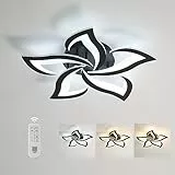 Comely Lámpara de Techo LED Regulable 40 W – 4700 lm – 60 cm – Luz Ajustable 3000-6500 K – Diseño Moderno Negro