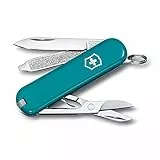 Victorinox Classic SD, Navaja Multiuso Suiza, Cuchillo bolsillo, Regalo, 7 Funciones, Hoja pequeña, Lima de uñas