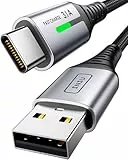 INIU Cable USB C de 3 m, Tipo C 3,1 A, Carga Rápida de Nailon USB-C Largo para iPhone 16 15 Pro Samsung Galaxy S21 S20 S10 Note 10 Google Pixel 7 6