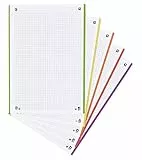 Oxford Hojas cuadriculadas A4 Recambio, Cuadrícula 5X5, 250 Hojas, Banda 5 Colores
