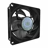 Cooler Master SickleFlow 80 Ventilador de Caja: 80 mm, Aspas Air Balance Mejoradas, 30 CFM, 2.75 mmH2O, 6 a 25 dBA, 4-Pin PWM, Sin LED, Negro