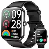 IOWODO Reloj Inteligente Hombre Mujer - Smartwatch 1.85' con Llamadas Bluetooth, Monitor Cardíaco, Oxímetro, Sueño, 100+ Modos Deportivos, IP68 Impermeable, Pulsera Actividad para Android iOS