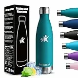 HoneyHolly Botella Termica - 500ML - Botella agua Acero Inoxidable, Termo con pared Doble Aislamient, de Fugas, Cantimplora Termica para Niños, Deportiva, Gym - Conserva 12 Horas Caliente, 24 frio