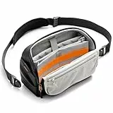 Inateck Sling Bag X-Modo Bandoleras Hombre organizadora Crossbody,Bolso Pecho Resistente a Salpicaduras,Diseño de Apertura a 135° con Correa Ajustable,Cruzados para Viajes,Trabajo,Negro