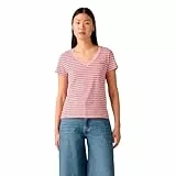 Levi's Vneck Camiseta, Clara Stripe Zephyr, M Mujeres