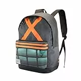 Karactermania My Hero Academia-Mochila HS FAN, 30 x 41 cm, Capacidad 22 L, Gris X