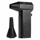 Sarini Versión Mejorada Ventilador Turbo violento Motor sin escobillas de 130000 RPM Ventilador Industrial Mini Ventilador portátil Hurricane de Alta Velocidad Batería incorporada de 4000 mAh