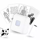 vretti Mini Impresora de Etiquetas térmica, Impresora de Bolsillo de 300 PPP, Compatible con Android e iOS, Impresora de Bolsillo inalámbrica para iPhone, Lista de Trabajo, Notas, Diarios, Viajes