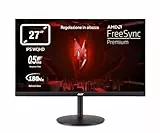 Acer Nitro XV1 XV271U M3 - Monitor Gaming 27' WQHD IPS 180 Hz (68,6 cm, 2560x1440, 16:9, 250 Nits, Tiempo de Respuesta 1ms VRB, AMD FreeSync Premium, HDMI 2.0/DP 1.2) Monitor PC Gaming, Color Negro