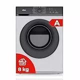 Nilson Lavadora 8Kg Carga Frontal Blanco NL8200AI. 1600W, 1200rpm, Motor Inverter, 11 Programas, Función Stop&Go, Tambor Diamante, Clase de Eficiencia Energética A