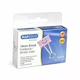 Rapesco 1349 Pinzas/Clips Divertidos de 19 mm con Brazos Plegables, Rosa, Paquete de 20